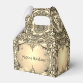 Goldene dekorative Geschenkboxen Geschenkschachtel (Rückseite)