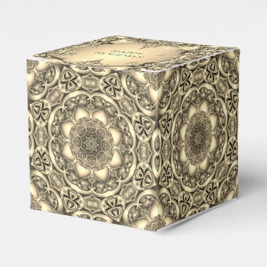 Goldene dekorative Geschenkboxen Geschenkschachtel (Vorderseite)