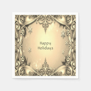 Goldene Dekorative Urlaubstage Napkin Serviette
