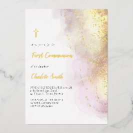 goldene Details Erste Kommune Folieneinladung