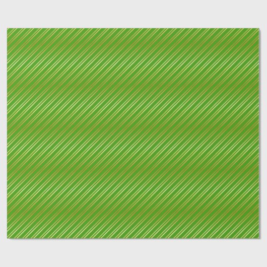 Goldene Diagonalstreifen auf Grün oder Farbe Geschenkpapier (Flach)