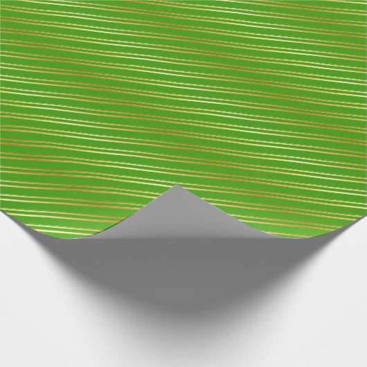 Goldene Diagonalstreifen auf Grün oder Farbe Geschenkpapier (Ecke)