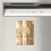 Goldene Diamant Funkel Champagner Gläser Neujahr Magnet (In Situ (Geschirrspüler))