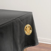 Goldene Diamanten gefiedert Schwarz und Gold Table Tischdecke (Beispiel)