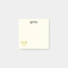 Goldene Diamond Post-it Notizen