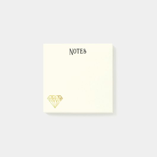 Goldene Diamond Post-it Notizen (Vorderseite)