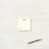 Goldene Diamond Post-it Notizen (Auf Schreibtisch)