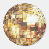 Goldene Disco-Kugel Magnet (Vorne)