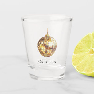 Goldene Disco-Kugel Schnapsglas