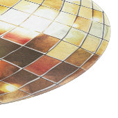 Goldene Disco-Kugel Schneidebrett (Ecke)