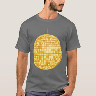 Goldene Disco-Kugel Spiegelkugel Retro 70er 80er M T-Shirt