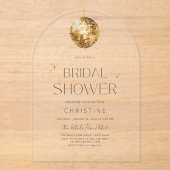 Goldene Diskothek - Brautparty Acryleinladungen (Vorderseite)