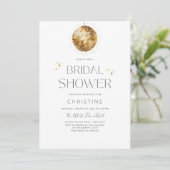 Goldene Diskothek - Brautparty Einladung (Stehend Vorderseite)