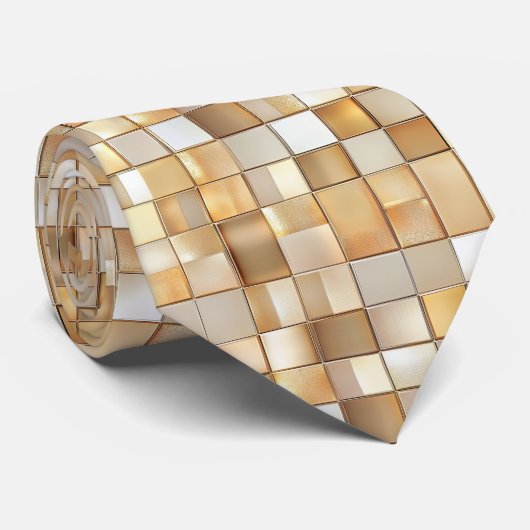 Goldene Diskothek Krawatte (Gerollt)