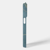 Goldene Distel Teal Blaue Textur Eleganz Case-Mate iPhone Hülle (Rückseite / Rechts)