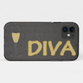 goldene DIVA und Champagner "kaum dort" Fall Case-Mate iPhone Hülle (Rückseite (Horizontal))