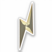 Goldene Donner Blitz Moderner Spaß cool Aufkleber (Vorderseite)