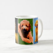Goldene Doodle-Liebhaber mit 4 niedlichen Bildern Kaffeetasse (VorderseiteRechts)