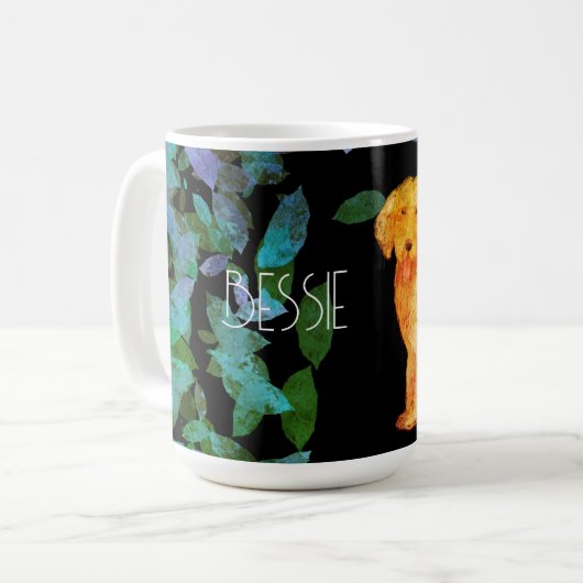 Goldene Doodle-Tasse Kaffeetasse (Vorderseite Links)