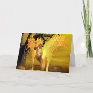 Goldene Drache-Gruß-Karte Karte