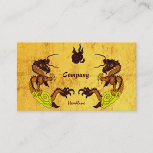 Goldene Drachen-Visitenkarte Visitenkarte