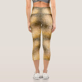 Goldene Drachenhaut Capri Leggings (Rückseite)