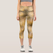 Goldene Drachenhaut Capri Leggings (Vorderseite)