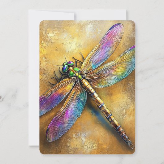 Goldene Dragonfly Einladung (Rückseite)