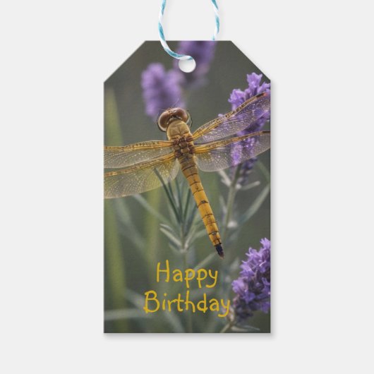 Goldene Dragonfly Geschenkanhänger (Vorderseite)
