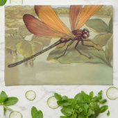Goldene Dragonfly Küchentuch (Gefaltet)