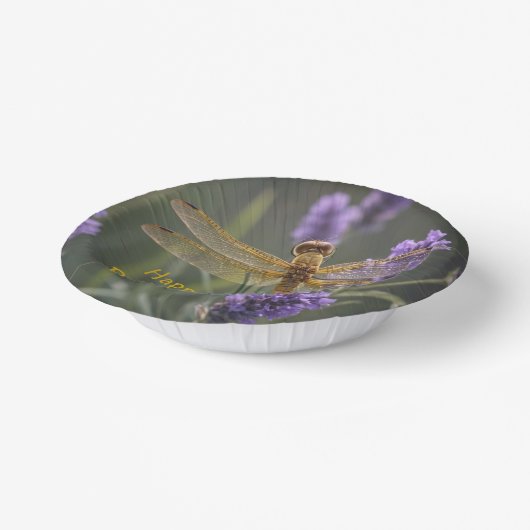 Goldene Dragonfly Pappteller (Gewinkelt)