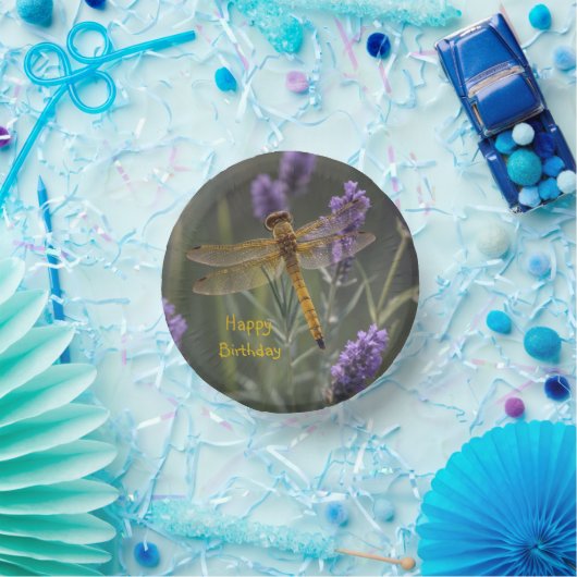 Goldene Dragonfly Pappteller (Party)