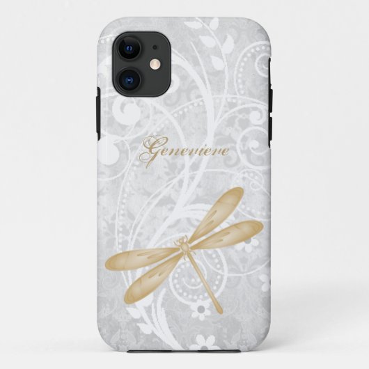 Goldene Dragonfly Personalisiert Case-Mate iPhone Hülle (Rückseite)