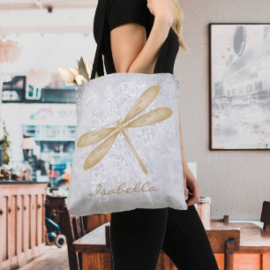 Goldene Dragonfly Personalisiert Totasche Tasche
