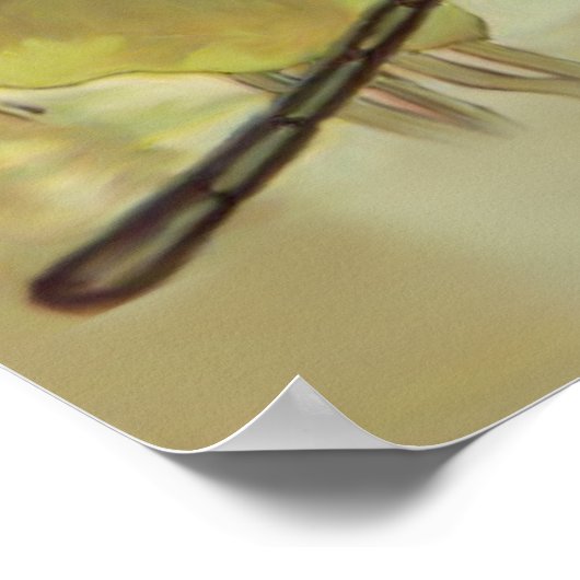 Goldene Dragonfly Poster (Ecke)