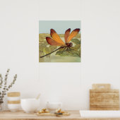 Goldene Dragonfly Poster (Küche)