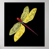 Goldene Dragonfly Poster (Vorne)
