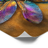 Goldene Dragonfly Poster (Ecke)