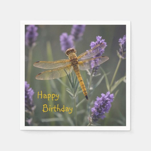 Goldene Dragonfly Serviette (Vorderseite)