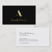 Goldene Dragonfly Visitenkarte (Vorne/Hinten)