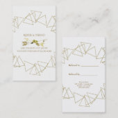 Goldene Dreiecke Moderne Boho Refer Friend Empfehlungskarte (Vorne/Hinten)