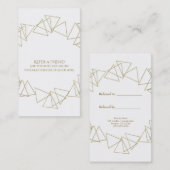 Goldene Dreiecke Moderne Glam Refer Friend Empfehlungskarte (Vorne/Hinten)