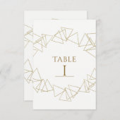 Goldene Dreiecke Moderne Glam-Tischnummer Einladung (Vorne/Hinten)