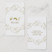 Goldene Dreiecke Modernes Glam Boho Chic Visitenkarte (Vorne/Hinten)