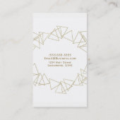 Goldene Dreiecke Modernes Glam Boho Chic Visitenkarte (Rückseite)