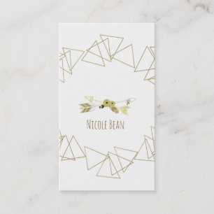 Goldene Dreiecke Modernes Glam Boho Chic Visitenkarte