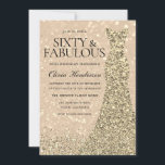 Goldene Dress Womans 60. Geburtstagsparty Einladung<br><div class="desc">Gold Dress Womans 60. Geburtstag Party Sparkle Einladung Auch als digitaler Download Variationen der Einladung und passende Artikel in unserem Shop erhältlich</div>
