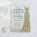 Goldene Dressur Frauen 40. Geburtstags-Party Acryleinladungen<br><div class="desc">Goldene Dress Womans 40. Geburtstag Party Akryllische Einladungen Party 40 und fabelhafte Variationen der Einladung und passende Artikel in unserem Shop</div>