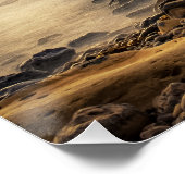 Goldene Drift am Rand des Meeres Poster (Ecke)