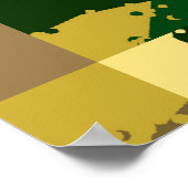 Goldene Dschungel-Camouflage Poster (Ecke)